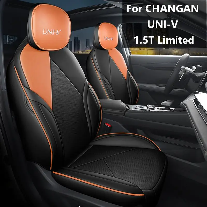 Full Set Faux Leather Car Seat Covers 5 Seats Compatible with CHANGAN UNI-V 1.5T Limited, Car Seat Cushion Protector