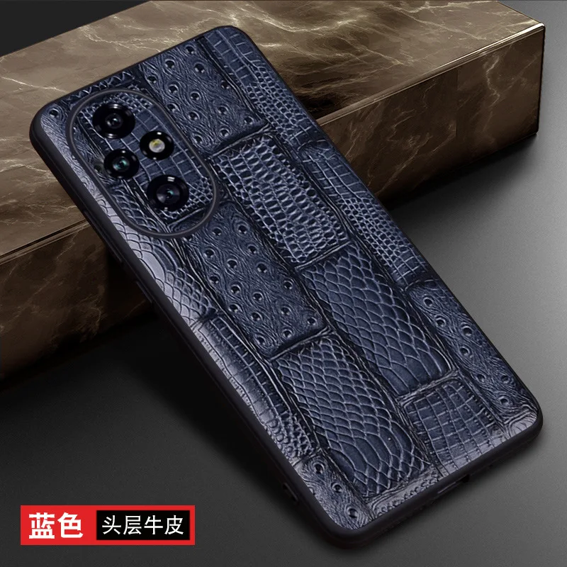 Wobiloo Luxury Genuine Leather Phone Cases For Honor 200 100 90 70 Honor200 Honor100 Pro Shockproof Back Cover Fundas Case