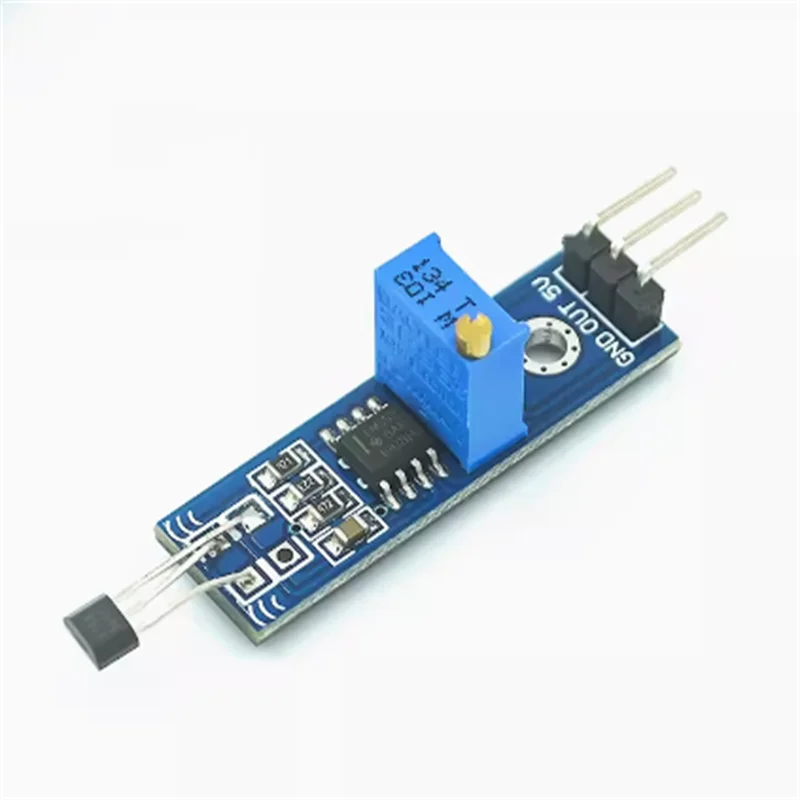 5pcs LM393, 3144 Hall sensor magnetic induction probe Hall speed counting detection sensor module switch