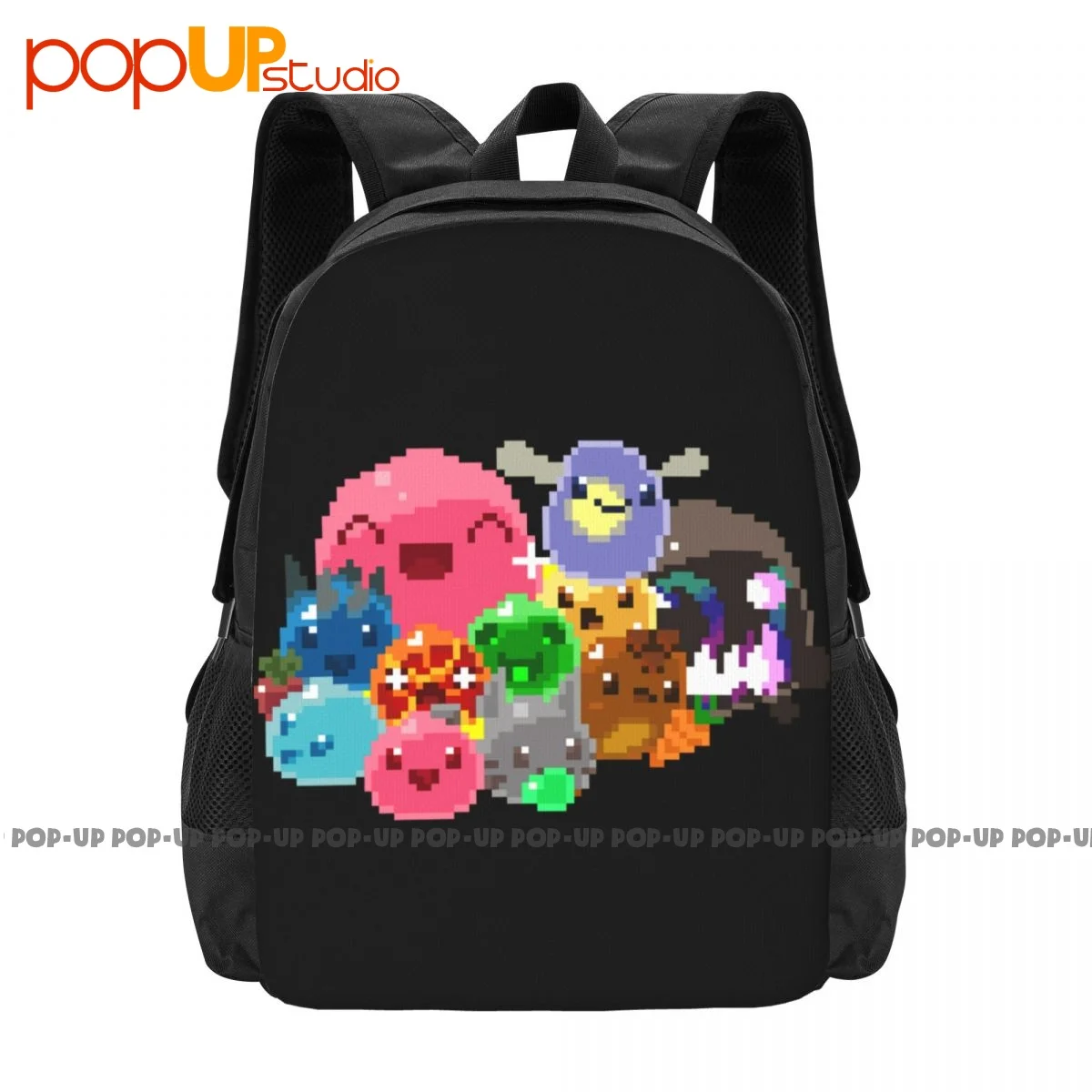 Slime Rancher 8 Bit Slimes Tarr Video Game Backpack Large Capacity Travel Art Print Personalised Clothes Backpacks