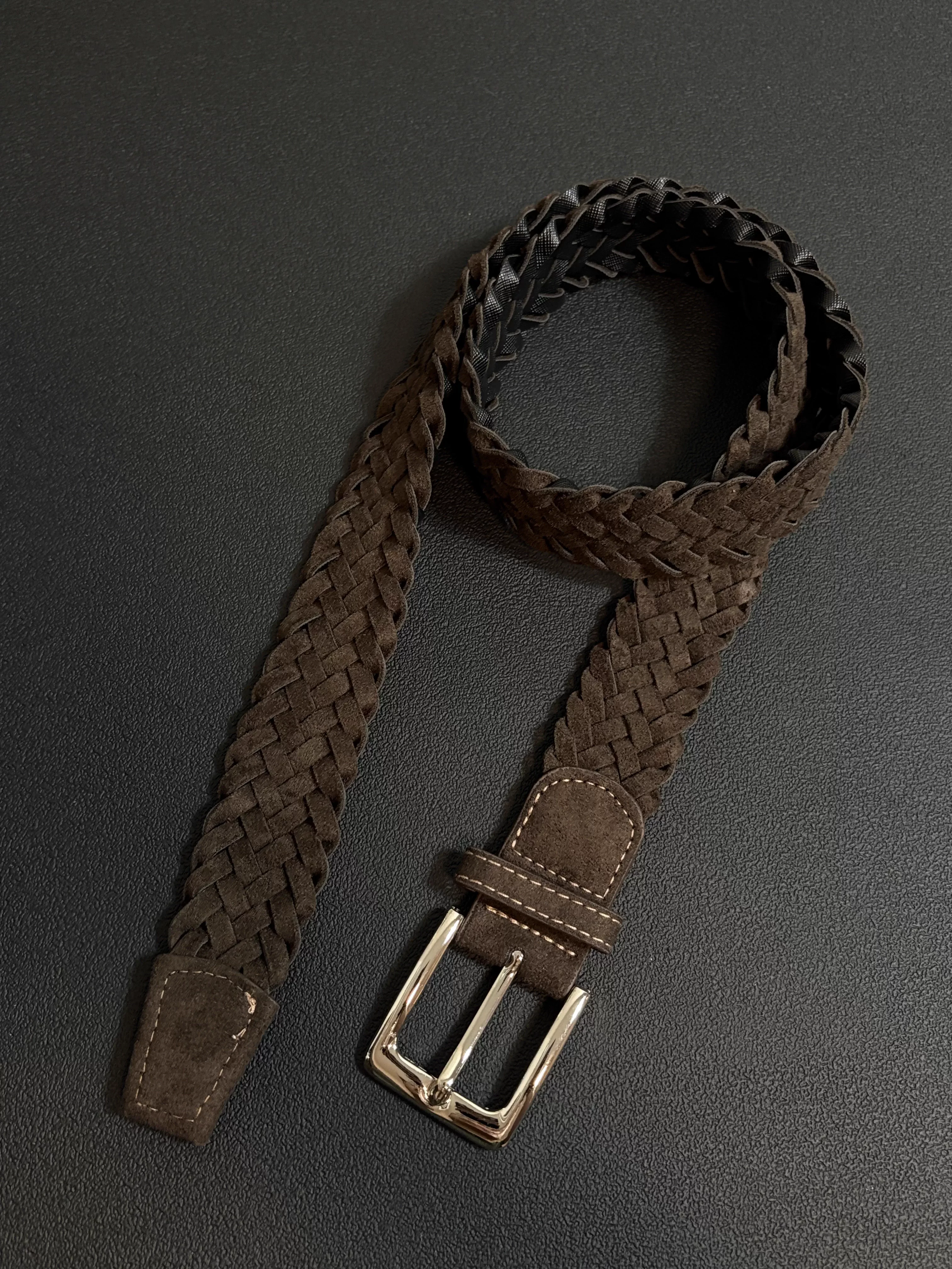 

Женский винтажный замшевый вязаный мягкий корсет, женское пальто с поясом, платье с поясом, широкий пояс J1848