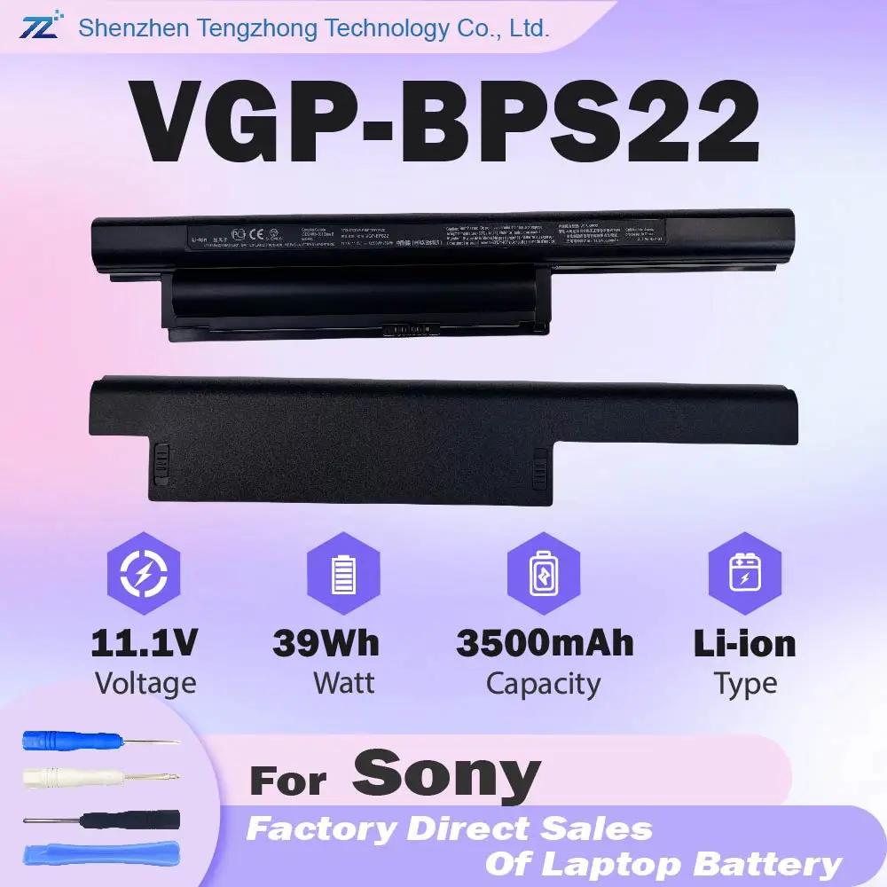 VGP-BPS22 Laptop Battery for SONY VAIO VGP-BPS22A VPC-EA1 EA18 EA16 EA31 PCG-71212t 71211T 61211T 61212T Japanese Cell VGP BPS22
