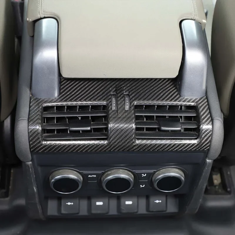 

For Land Rover Defender 110 130 2020-2024 Real Carbon Fiber Car Rear Air Outlet Frame Cover Trim Sticker Car Accessories