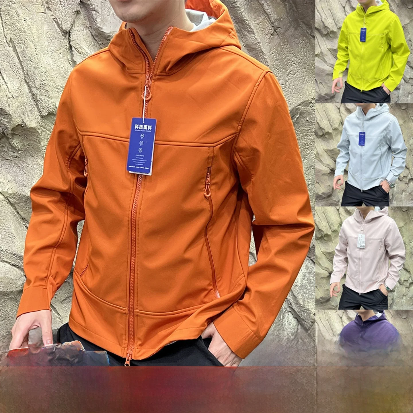 

Dingli Main Prtion! Limited Color! Flng Bird SJ Series! 3D Tailoring Couple Outdoor Waterproof Hooded Soft ell Jaet