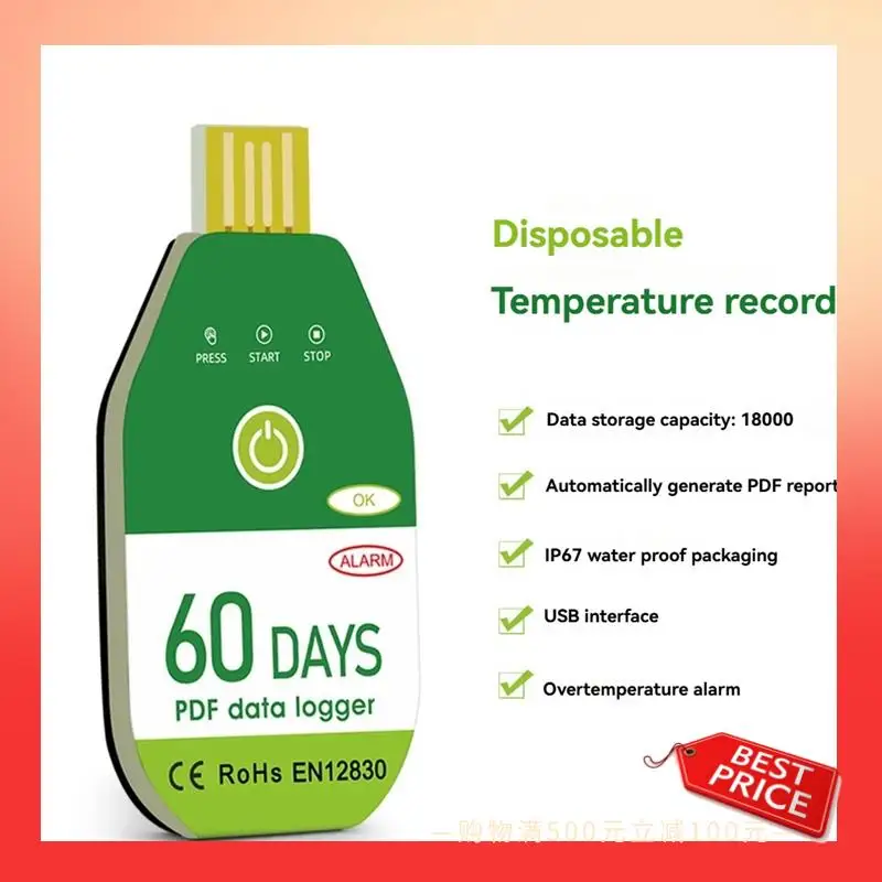 

ABNR USB регистратор данных о температуре, регистратор температуры и влажности, сигнализация, термометр, регистратор, тестер, отчет PDF