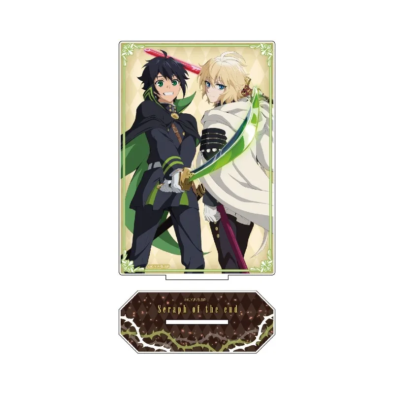 Seraph of The End Plate Desk Decor Poster Style Standing Mikaela Hyakuya Collection Ornament Hiiragi Shinya Acrylic Doll Model