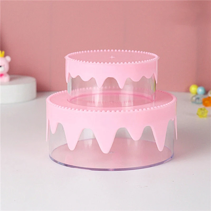 Fantasy Sweet Cream Cake Box scatola di immagazzinaggio fai da te fatta a mano scatola di plastica per la produzione di embrioni domestici per bambini scatola di immagazzinaggio di gioielli fai da te