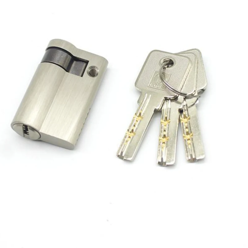 Half Cut Lock Core, Single-Sided Key to Open Brass Interior Door, Garage Storage Room Door Lock, Irreversible 30/10 image 6