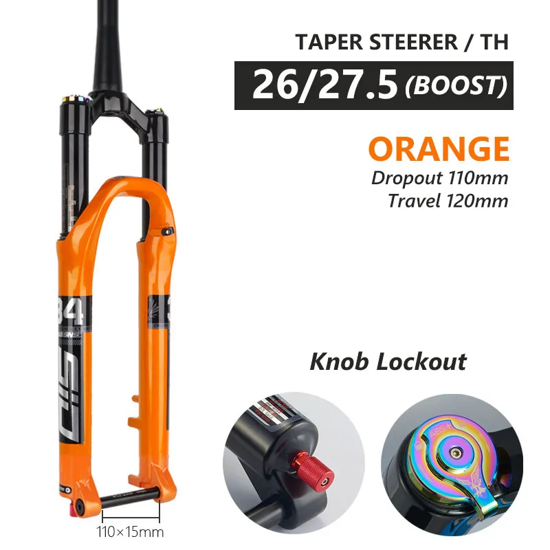 26/27.5/29 MTB Mountain Bike Thru Axle BOOST 100/110*15mm Air