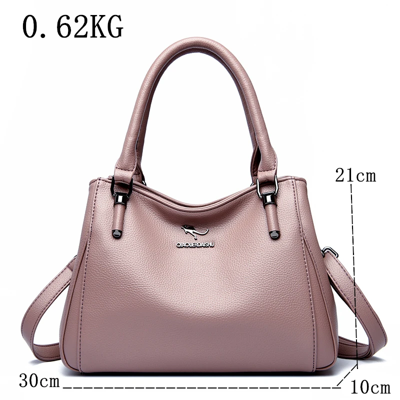 Fashion Handbag New Women Luxury Soft Leather Bag Large Capacity Shoulder Crossbody Bag Casual Tote Simple Top-handle Hand Bags