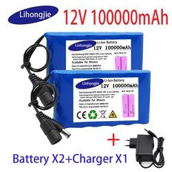 Original portable 12V 60000mah rechargeable lithium-ion battery pack capacity DC 12.6V 30Ah CCTV camera charger