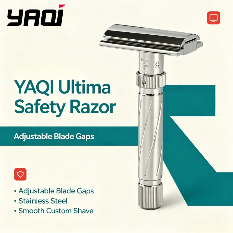 2026 Flash Sale！YAQI Professional Ultima Stainless Steel Adjustable Mens Safety Razor - Hair Cutting Machine Barber tool