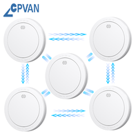 CPVAN Wireless Interlinked Smoke Detector 10 Years Battery 433Mhz Fire Smoke Alarm Protection Firefighters Equipment CE Approval