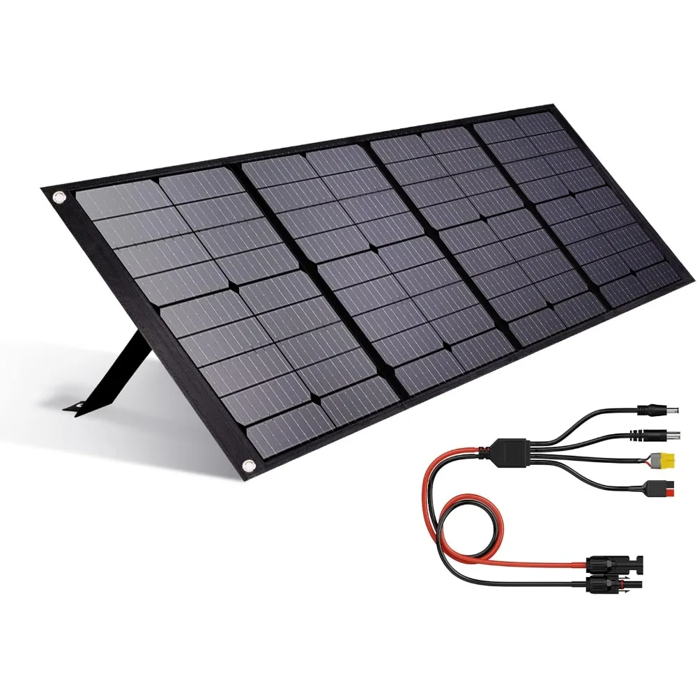 

Portable Solar Panel for Power Station and USB Devices, Foldable Solar Panel Charger Waterproof IP65 Outdoor Camping RV Travel