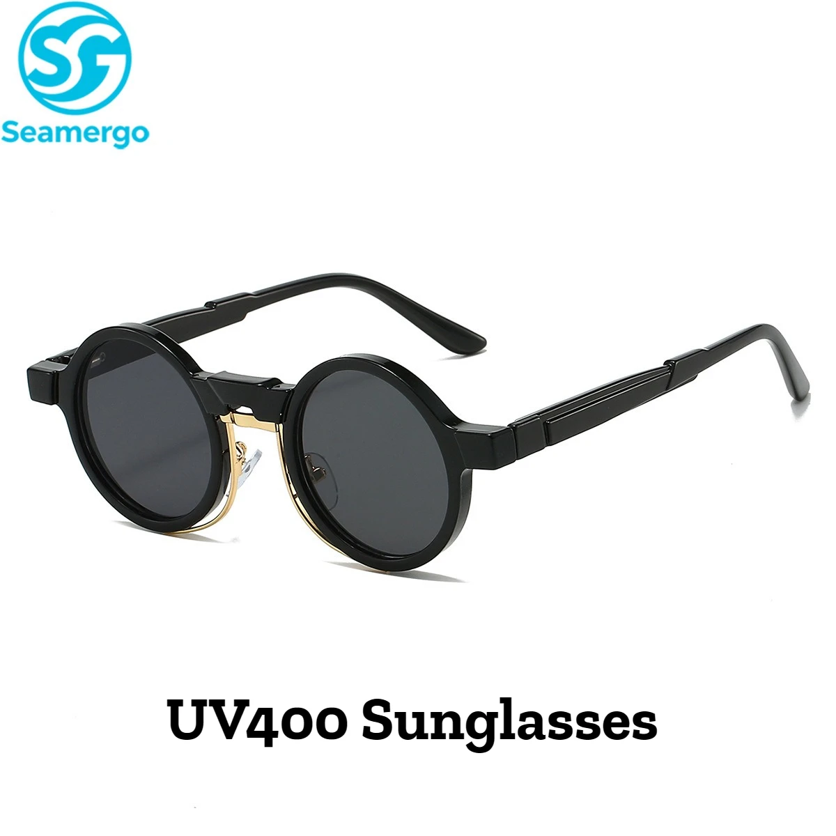 

Fashionable Round Frame Sunglasses New Men's Outdoor Driving Travel Beach Glasses UV400 Men's and Women's Casual Versatile Style