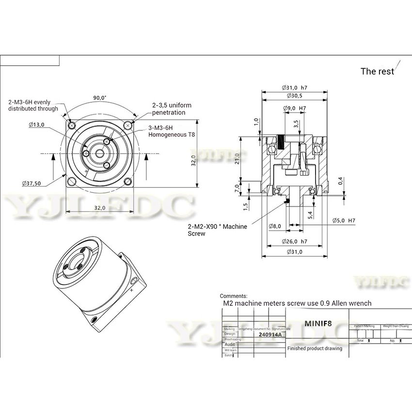 

MINIF08/MINIF11 Miniature Harmonic Reducer Precision Micro Harmonic Automatic Transmission Reducer for Humanoid Joint Robot