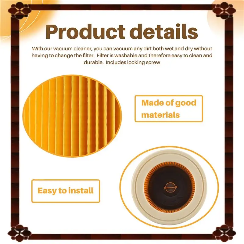 فلتر خرطوشة التسليم لمدة 24 ساعة للمكنسة الكهربائية كارشر WD3 Premium WD2 WD3 WD1 MV3 MV2 WD 3 P طقم تمديد ضد Fine D