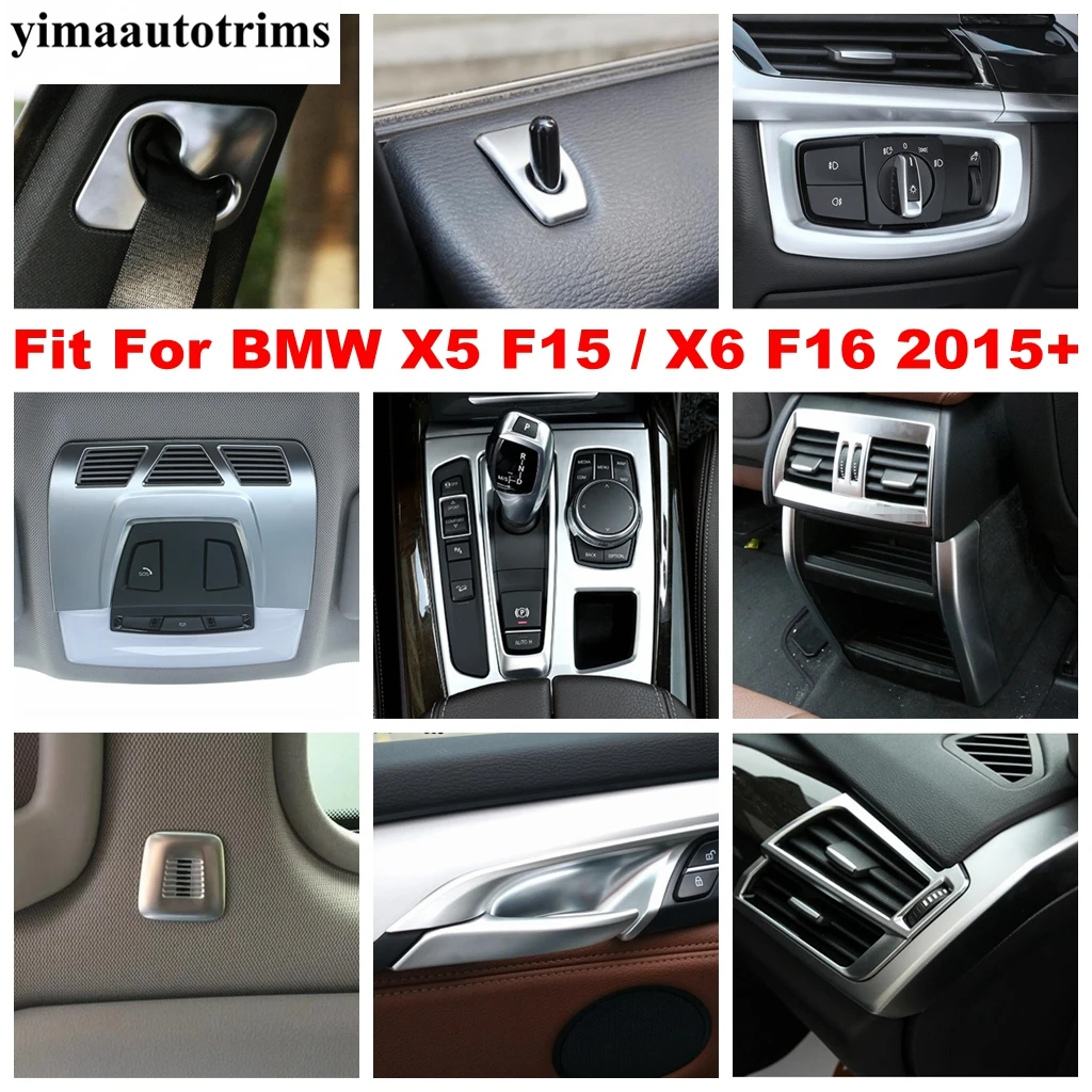 

Handle Bowl / Gear Shift Panel / Window Lift / Safety Belt Cover Trim Accessory For BMW X5 F15 2014 - 2019 / X6 F16 2015 - 2019