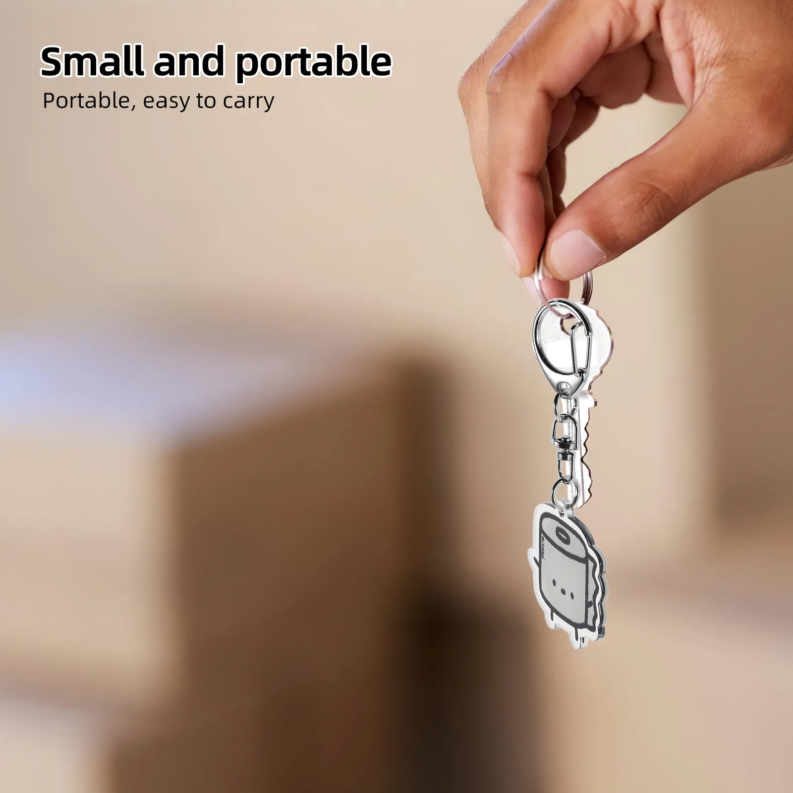 2Pcs Novelty Toilet Series Keychain Roll Paper Shaped for Women Cute Bag Charm Durable Key Holder for Handbags Backpack