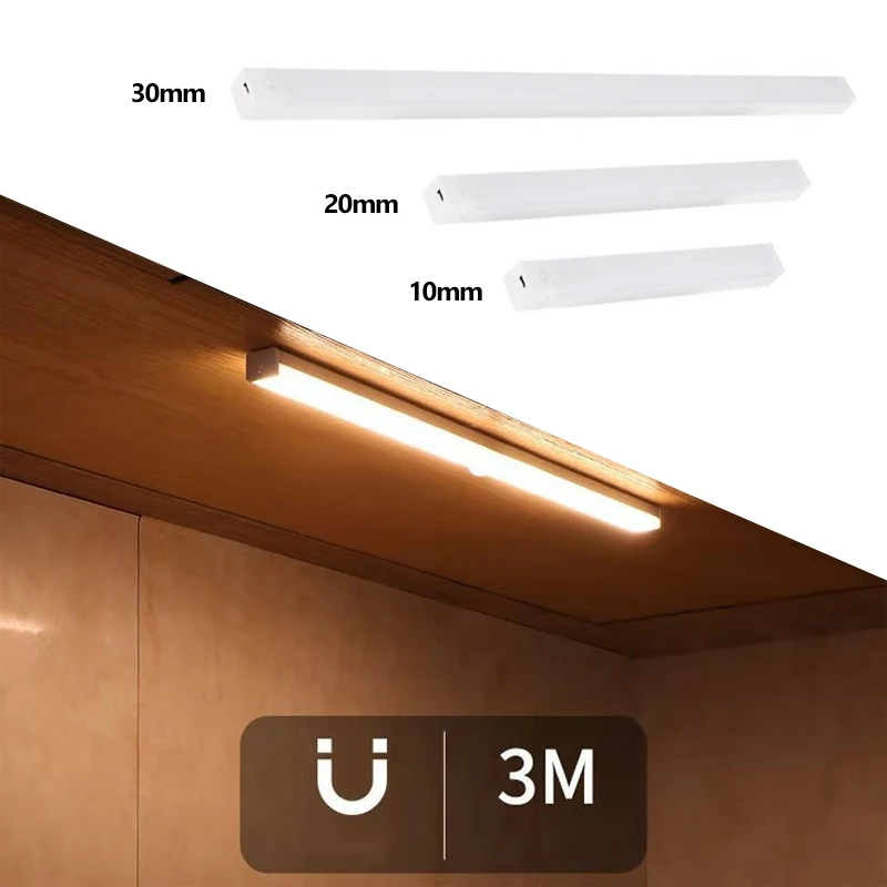 Luzes noturnas LED sem fio com sensor de movimento, detector de luz, lâmpada de parede decorativa, decoração do quarto, escada, armário