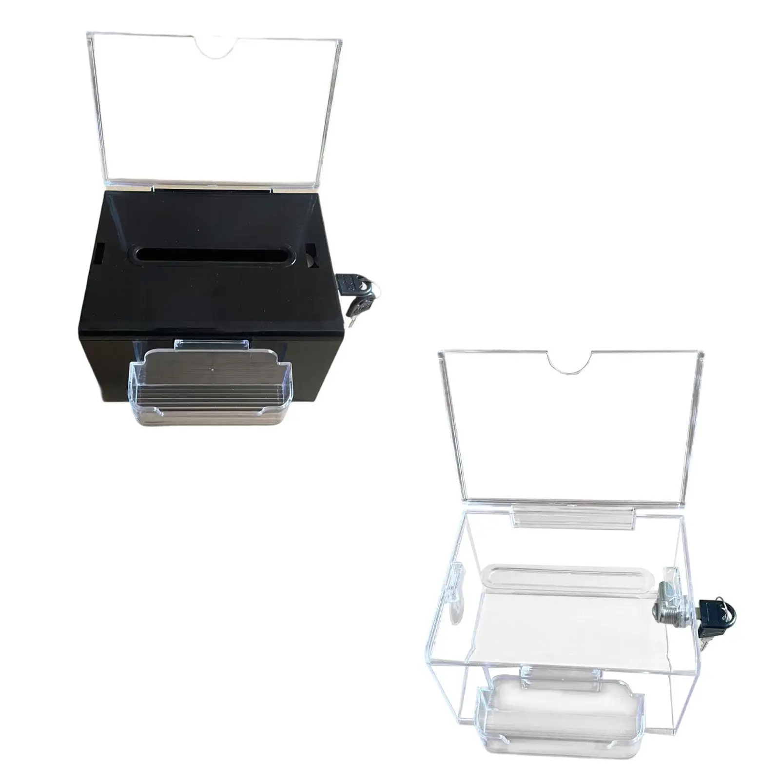 Boîte à suggestions, étui de doulations léger avec clé, étui pour cartes de visite, boîte à billets pour Table de réception, événements communautaires, charité