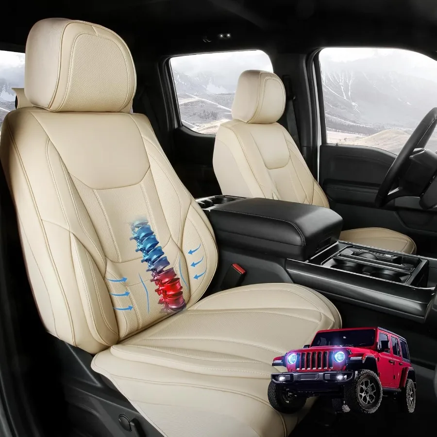 

Custom Car Seat Covers Compatible with 2007-2015 Lincoln MKX Premium Leather NonSlip Memory Foam Waterproof Seat Cover Custom fi