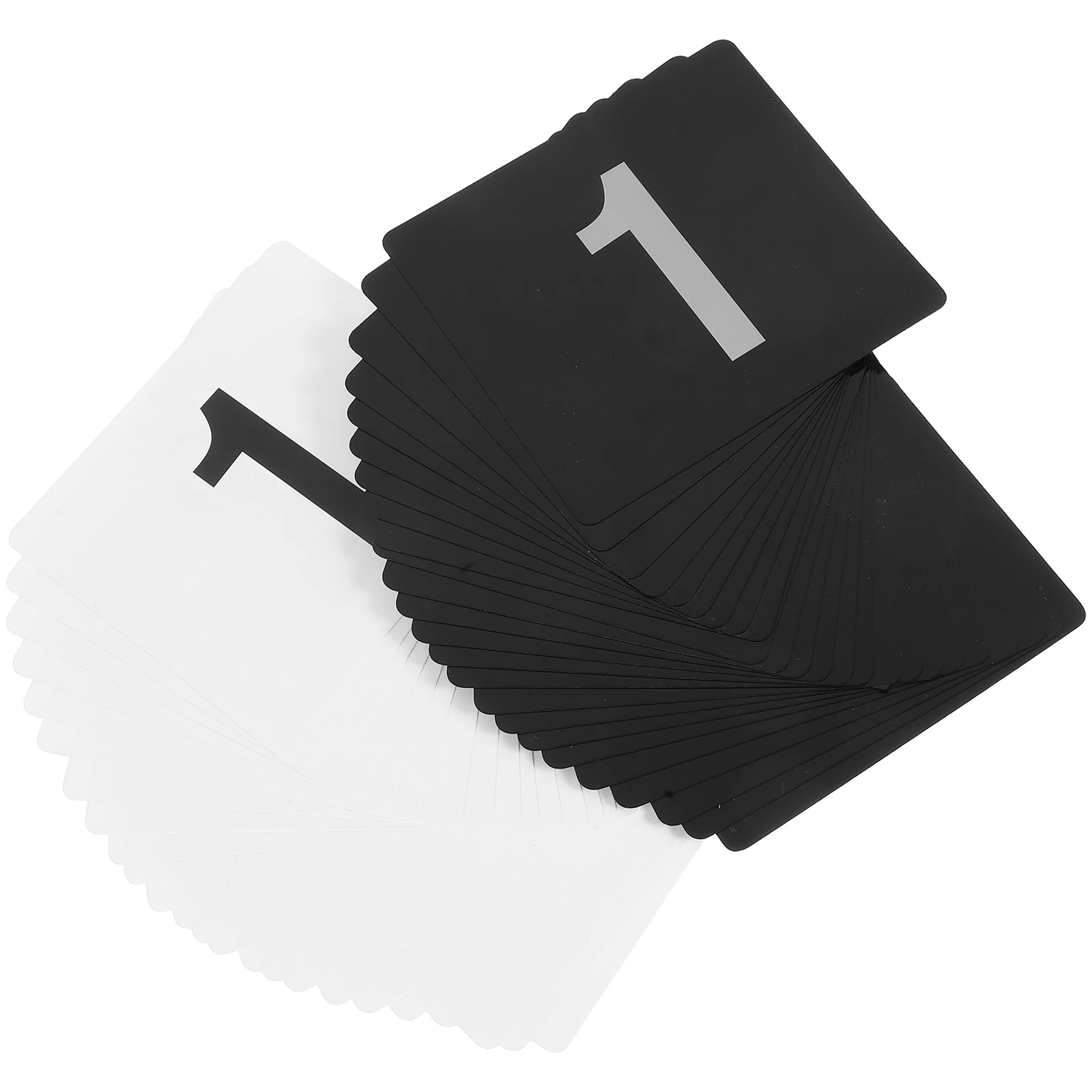 

50 Pcs Number Card Classroom Table Numbers Sign Cards for Tables Plate Tags Pvc Party Signs