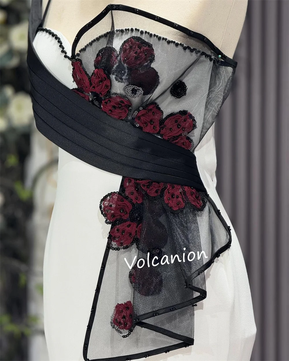 تخصيص جيرسي نمط الطية حورية البحر واحد الكتف فساتين متوسطة الطول مناسبة مخصصة حزب أزياء أنيقة النمط الحديث