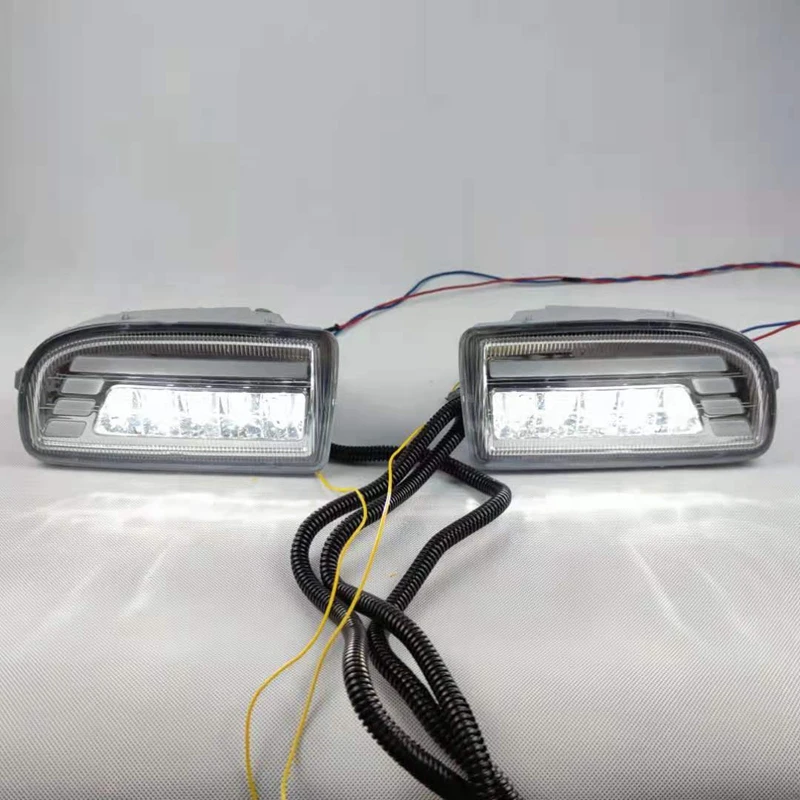 2Pcs LED Front Fog Lamp Daytime Running Light For Toyota Land Cruiser 100 LC100 FJ100 1998-2007