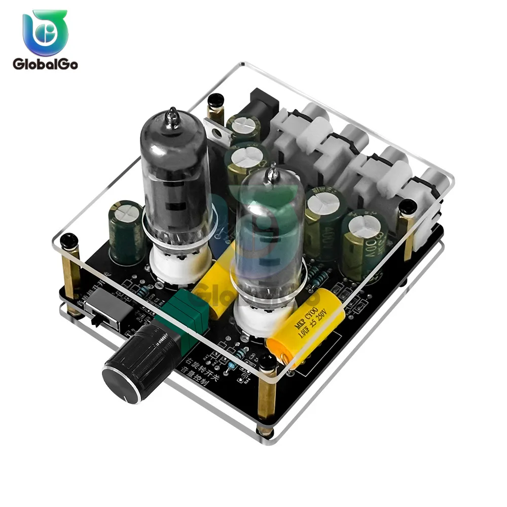 Upgraded 6K4 Tube Preamplifier Amplifiers HiFi Tube Preamp Bile Buffer Auido Amp Speaker Sound Amplifier Home Theater DIY