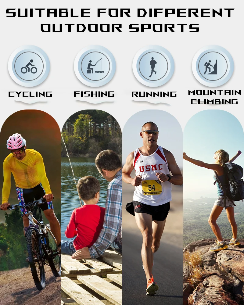 SINGA Photochrome Radsport-Sonnenbrille Sportbrille Rennrad-Brille MTB-Brille für Herren Damen Fahrradbrille Radsport-Brille – Detail 10