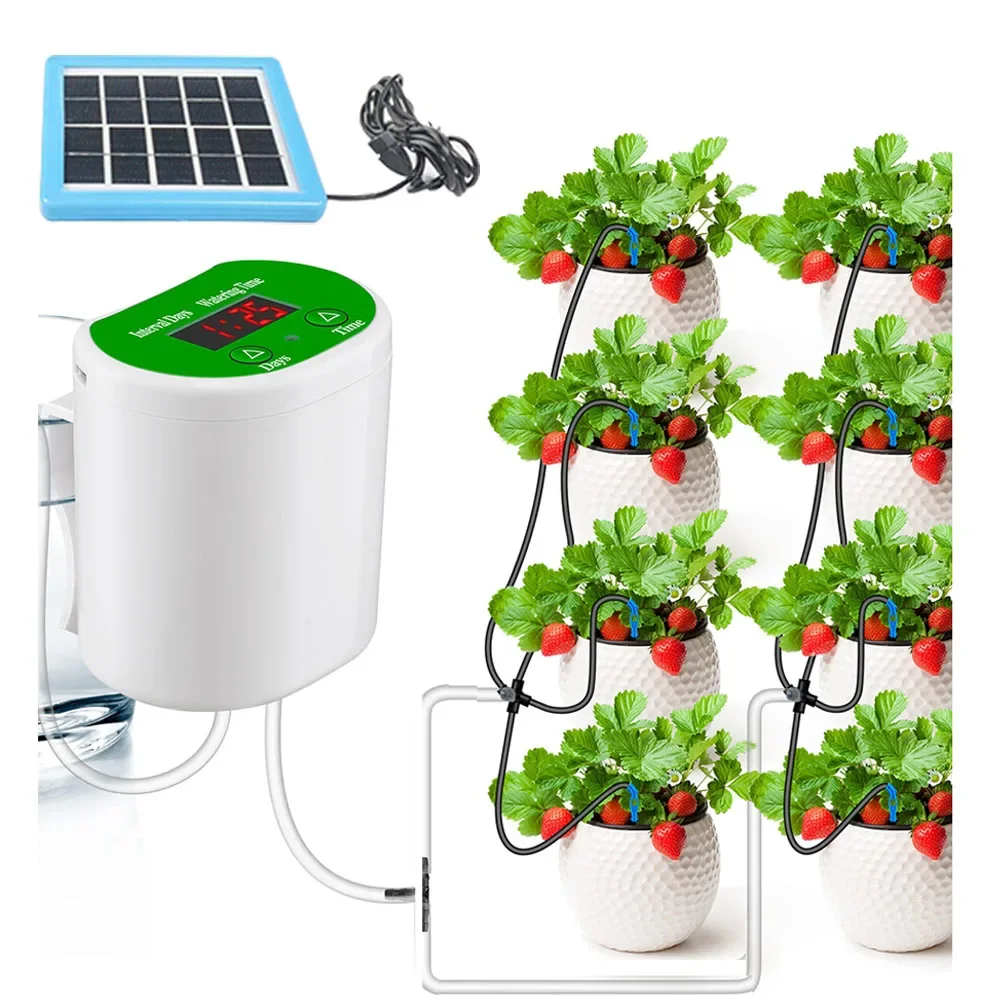 Pump Intelligent Drip Irrigation Water Pump Timer System Garden Watering Automatic Device Solar Energy Chargingpotted Plant