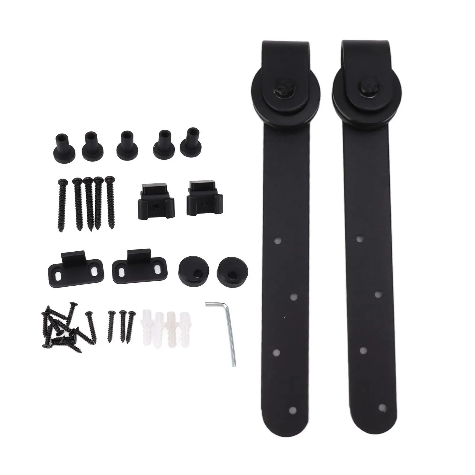 

Mini Barn Door Pulley Set - Silent Carbon Steel Hardware Kit for Easy Installation on for sliding Doors