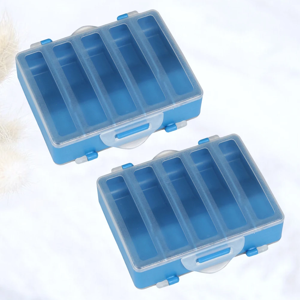 

2pcs Fly Fishing Hook Lure Storage Box Double Side Waterproof Case For Fishing Tackle Sealed Lock Wear Resistant Hinge Great