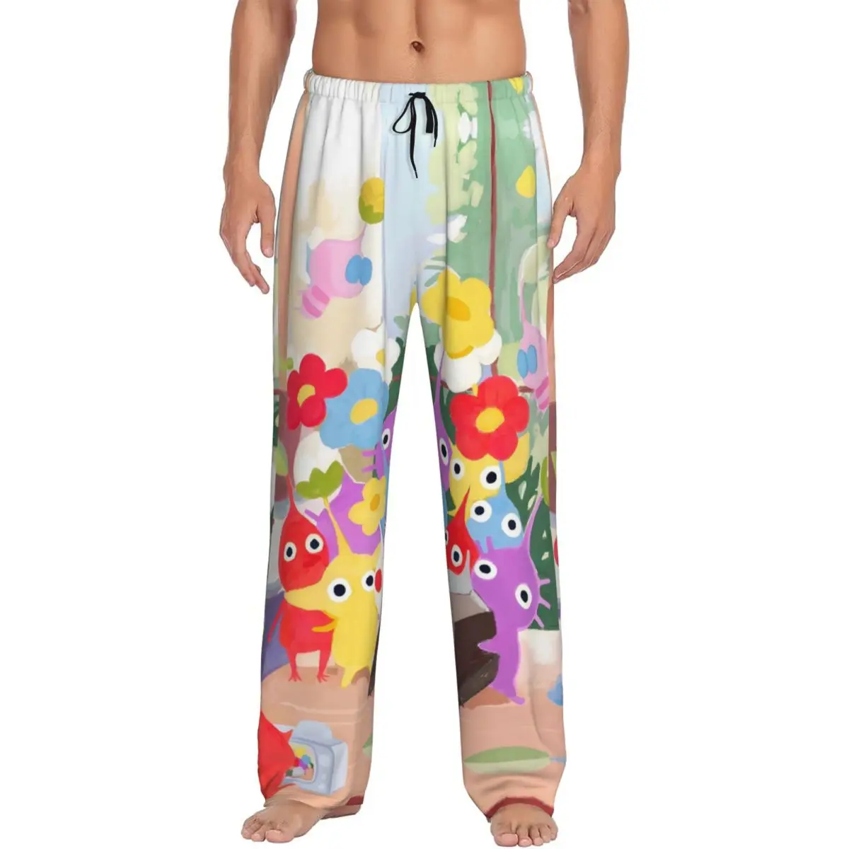 

Custom P-Pikmins Pajama Pants Men's Adventure Game Sleepwear Lounge Sleep Bottoms Stretch with Pockets