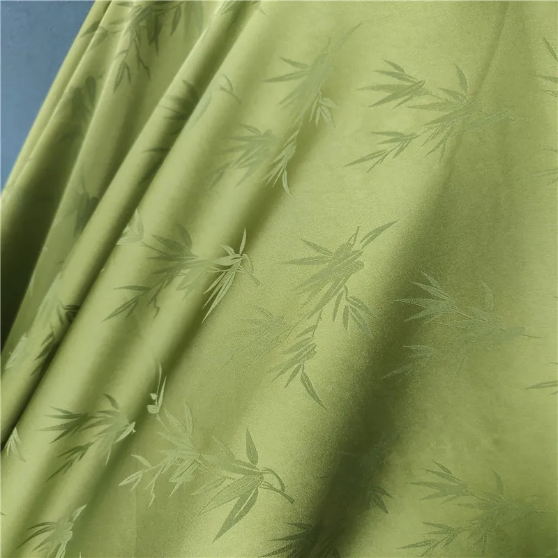 Роскошная жаккардовая ткань 2025 года с тонкими теневыми полосками и бамбуковым дизайном — материал для домашнего декора/обустройства