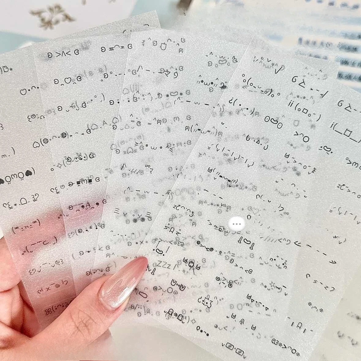 

10pcs Shining Expression Stickers Transparent Decor Stickers for Scrapbooking Cute Journal Sticker Stationery