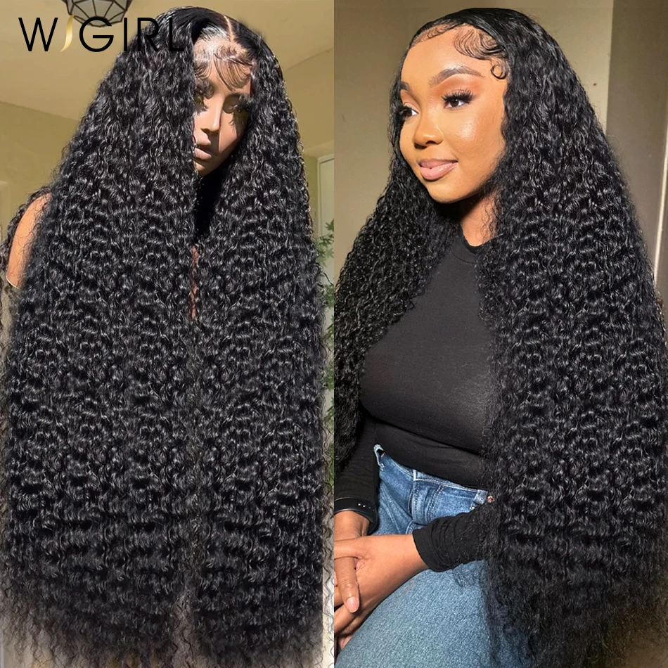 40Inch Deep Wave Curly Lace Front Wigs Brazilian Loose Water Wave 13x6 HD Lace Frontal Wig Preplucked 5x5 Glueless Wig For Women