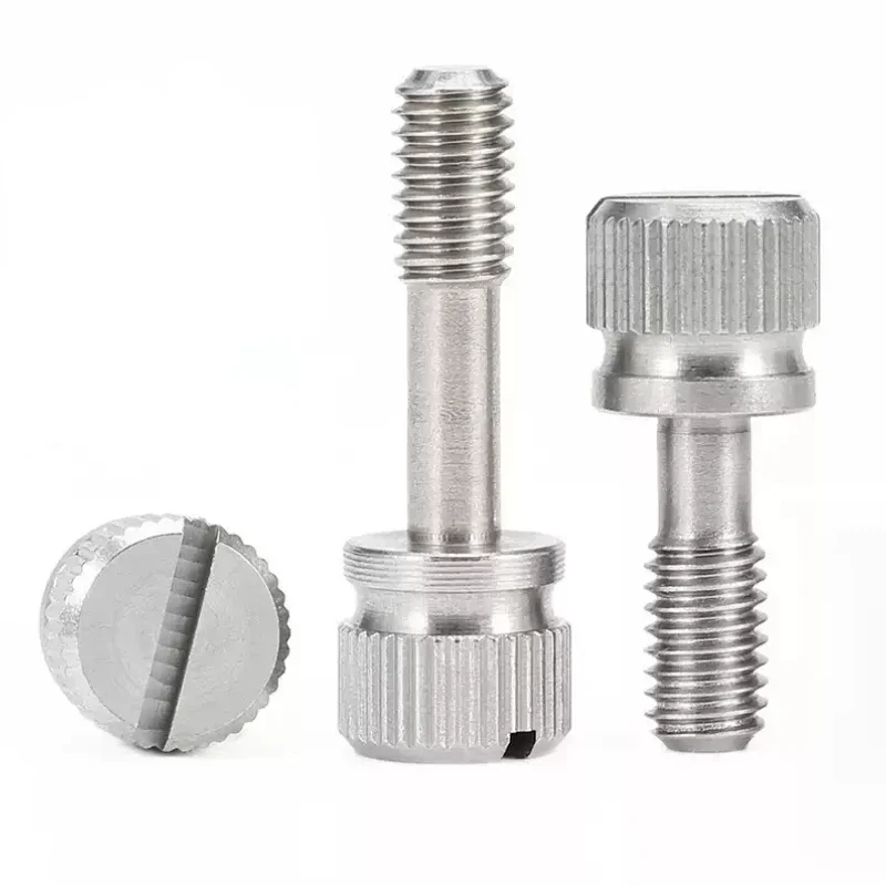 M2 M2.5 M3 M4 M5M6M8 GB839 304 Stainless Steel Slotted Hand Screw Hand-Tighten Anti-loosening Captive Knurled Thumb Bolt