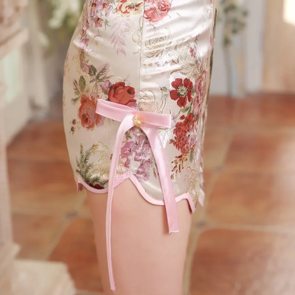 فستان على الطراز الصيني تشيباو شيونغسام مثير للصيف على الطراز العرقي ملابس عصرية ملابس صينية تقليدية عرض مسرحي للنادي والحفلات