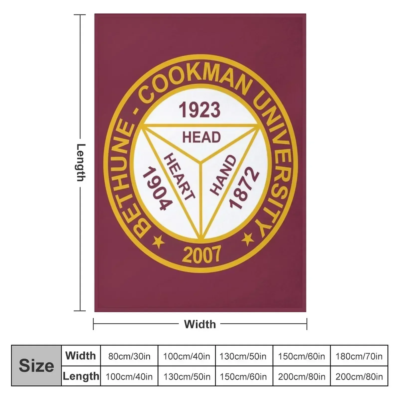 Bethune Cookman University Throw Blanket Luxury Throw blankets ands Beautifuls Retros Personalized Gift Blankets