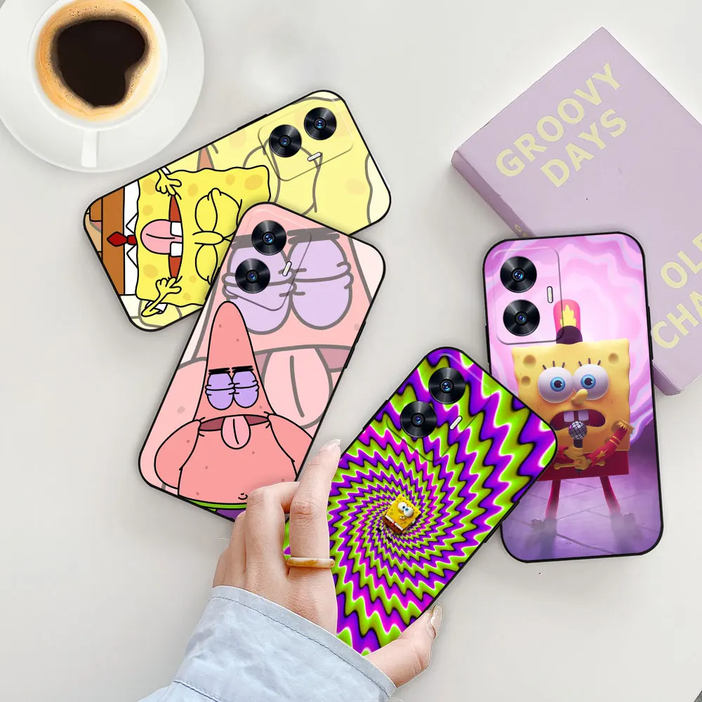 Anime S-Spongebob Patrick Star Phone Case For Realme C55 C53 C35 C33 C31 C30 C30S C21 C21Y C20 C15 C12 Narzo 50A 50I 50 5G Cover