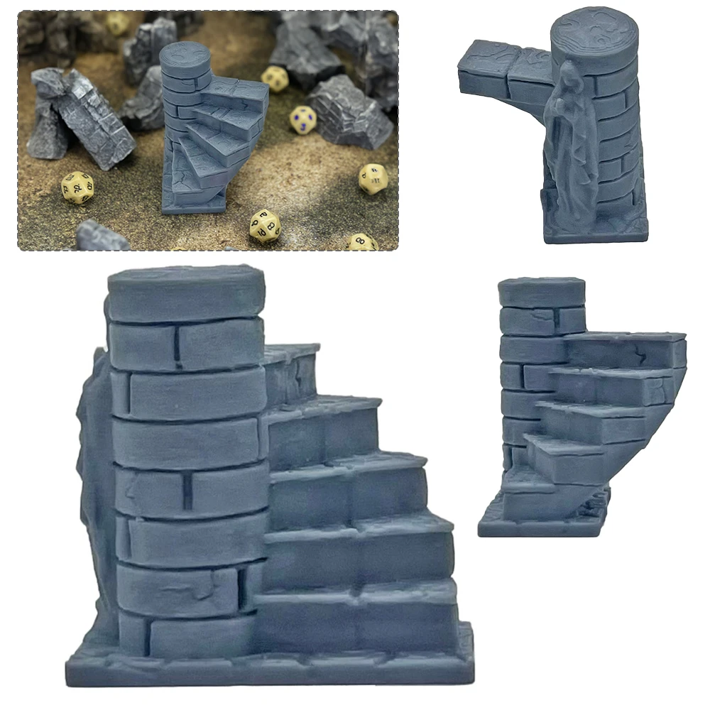 Crypt Stairs Pathfinder Ruined Tomb Settlement Miniatureland Terrain For Wargaming D&D Tomb Stares Terrain Role-playing Games