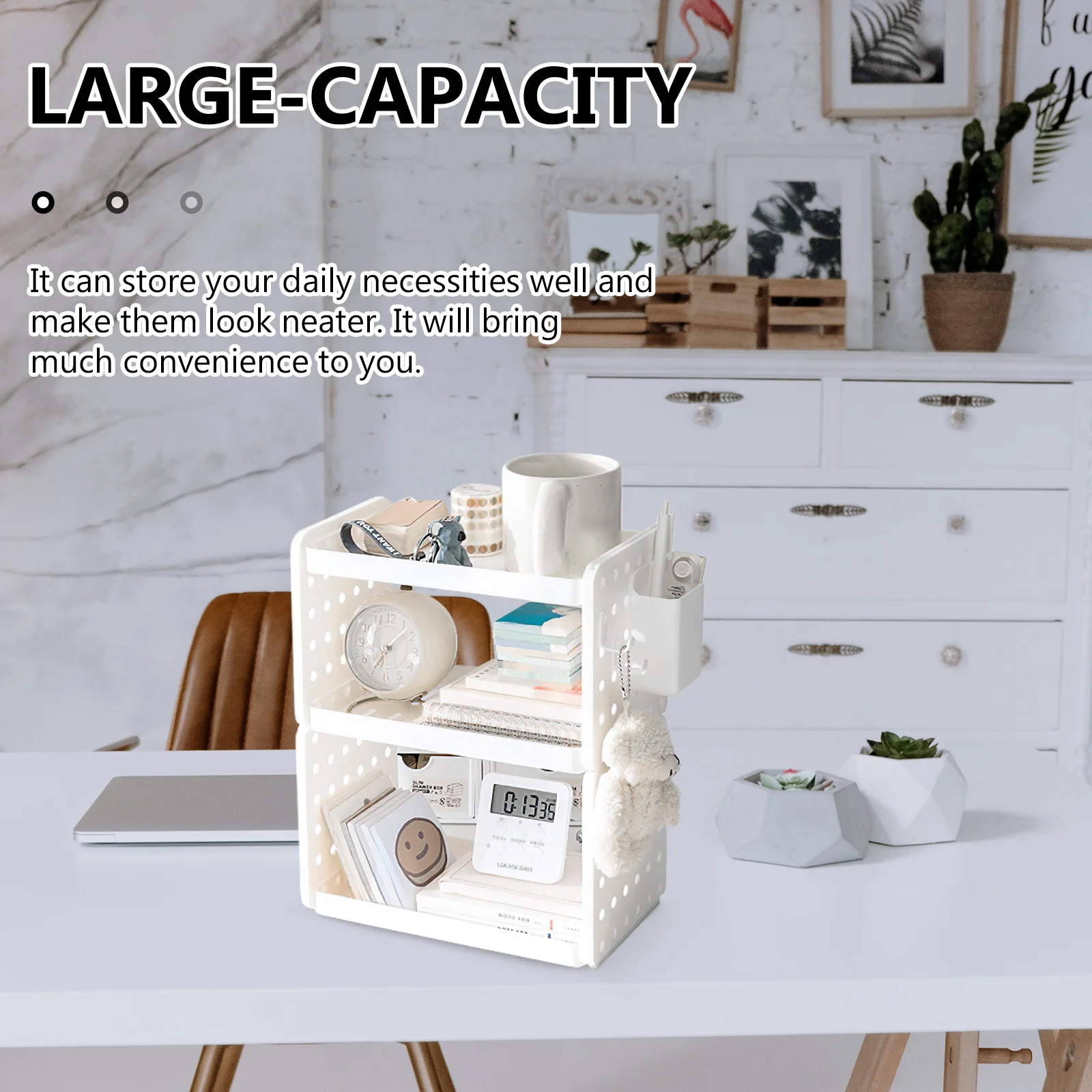 

PP Desktop Organizer Book Holder Vertical File Rack Office Magazine Shelf for Home Use Desk Organizer Dorm