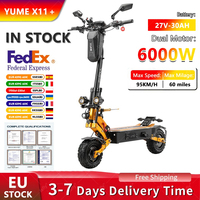 YUME X11+  Electric Scooter 6000W Dual Motor 60V 27/30AH Battery EScooter Adult Off-road Electric Scooter