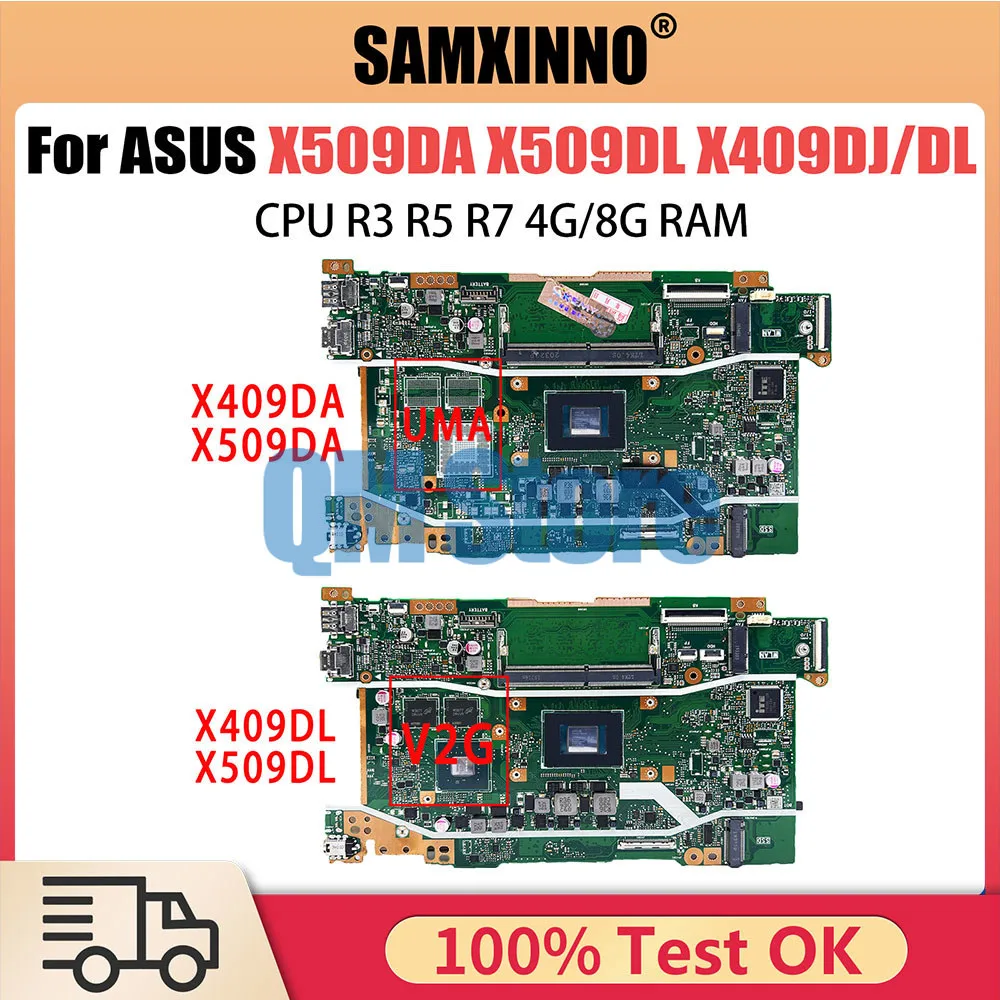 

Материнская плата X509DA для ноутбука X509DAP X409DL X509DL X409DA M409D M509D D409D D509D Y5200D FL8700DA X409DJ, материнская плата 3050U R3 R5 R7