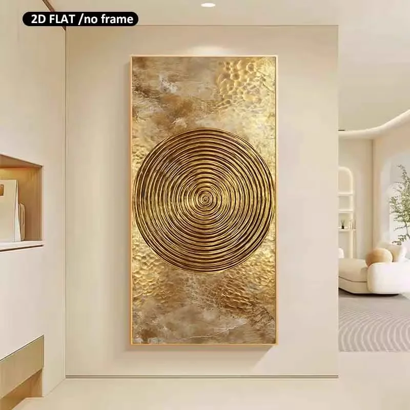 2D Flat, 2D Flat, Frameless Modern Canvas Poster Titled 'Floral Harmony', Measuring 27.55 Inches by 55.11 Inches (70 Cm by 140 C