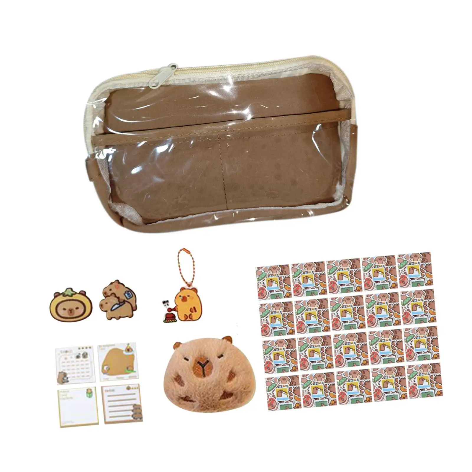 Capybara Pencil Case Portable Container Pencil Box for Teens Girls Children