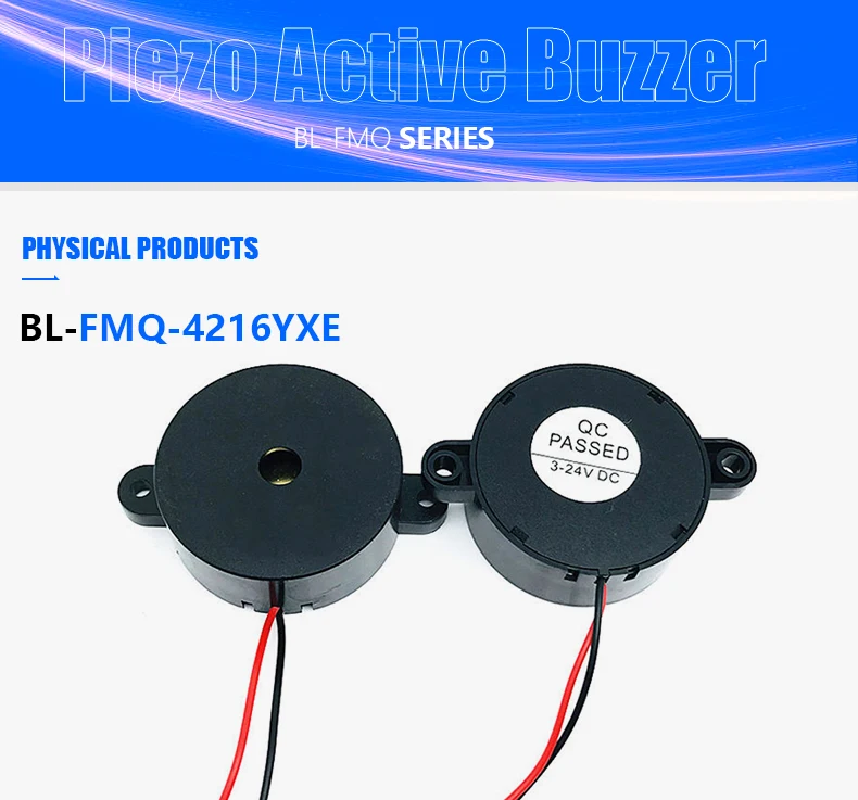 50 шт. BL-FMQ-4216YXE DC 95 дБ круглый электронный активный предупредительный сигнал 24 В 5 В 12 В пьезозуммер для интеллектуальных носимых и других устройств