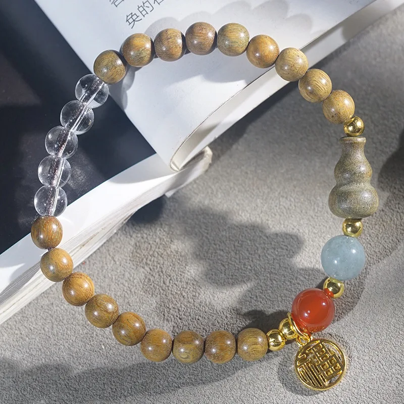 

Натуральный зеленый сандал 6 мм DIY в китайском стиле с одной петлей молитвенные бусины благословение бренд унисекс культурные игры ювелирные изделия